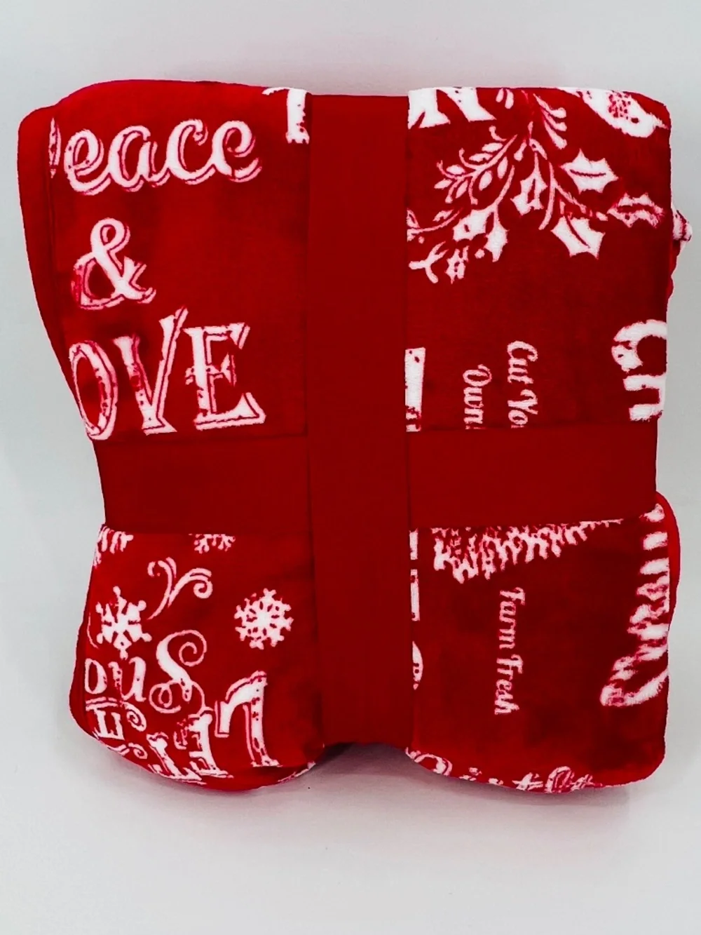BH&G Holiday Velvet Plush Fleece Throw Blanket Christmas Winter Homey Snow Cozy